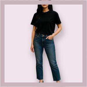 Paige Hoxton Straight Distressed Crop Jeans